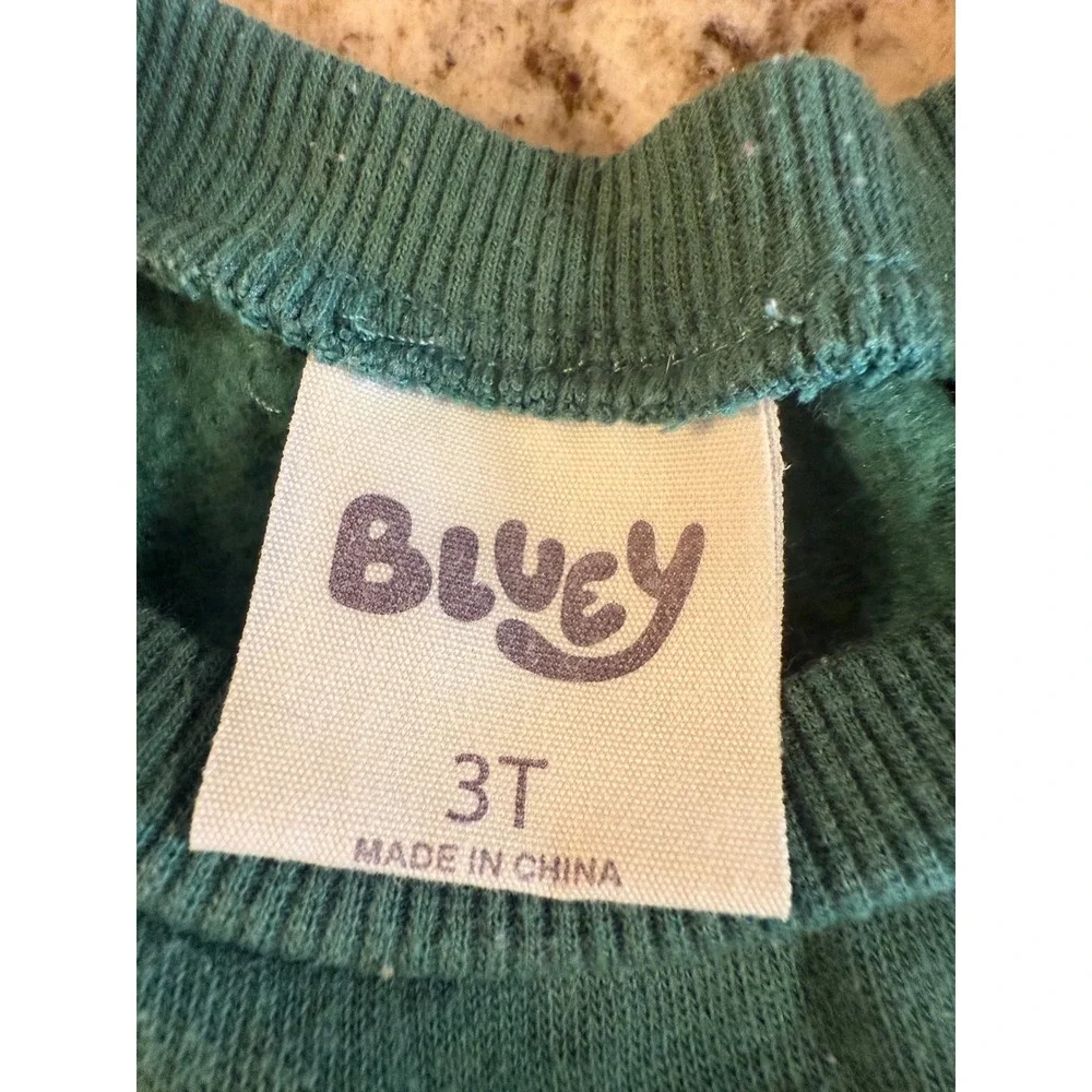 Bluey Kids Sweatshirt‎ Jogger Pants Set Teal Blue 3T